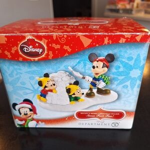 Dept. 56 Disney Mickey Mouse Snow Fort Fun Figurine Original box